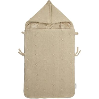 Meyco, Kinderwagen Fusssack, Baby Mini Knots voetenzak - sand - 40x82cm Meyco, Kinderwagen Fusssack, Baby Mini Knots voetenzak - sand - 40x82cm
