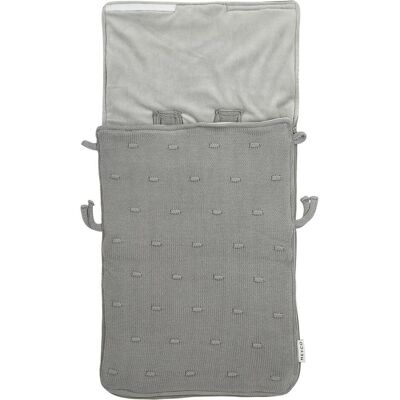 Meyco, Kinderwagen Fusssack, Baby Fusssack Knots grau mit Klettverschluss Meyco, Kinderwagen Fusssack, Baby Fusssack Knots grau mit Klettverschluss