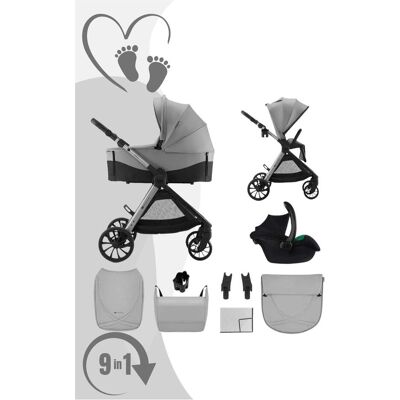 KinderKraft, Kinderwagen, multifunctional stroller 3in1 VESTO 2 grey (0 Monate - 4 Jahre) KinderKraft, Kinderwagen, multifunctional stroller 3in1 VESTO 2 grey (0 Monate - 4 Jahre)