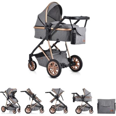 Moni, Kinderwagen, Kinderwagen Midas 2 in 1 (0 Monate - 3 Jahre) Moni, Kinderwagen, Kinderwagen Midas 2 in 1 (0 Monate - 3 Jahre)