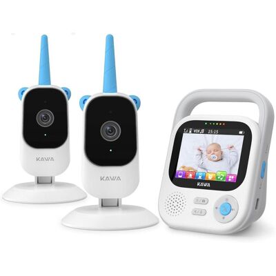Kawa, Babyphone, Monitoraggio neonato con 2 telecamere, visione notturna, registrazione video e audio bidirezionale (Babyphone mit Kamera) Kawa, Babyphone, Monitoraggio neonato con 2 telecamere, visione notturna, registrazione video e audio bidirezionale (Babyphone mit Kamera)
