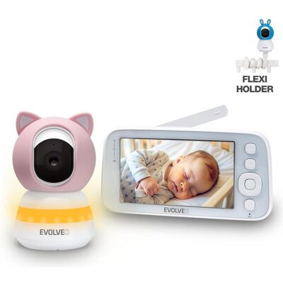 Evolveo, Babyphone, Baby Monitor N5 - Set mit 360° Überwachung, Zwei-Wege-Kommunikation und Schlafliedern. (Babyphone mit Kamera) Evolveo, Babyphone, Baby Monitor N5 - Set mit 360° Überwachung, Zwei-Wege-Kommunikation und Schlafliedern. (Babyphone mit Kamera)
