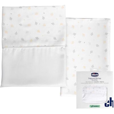 Chicco Fixleintuch Babybett, Next2Me Forever Spannbettlaken G/D+P Bambuslaub Chicco Fixleintuch Babybett, Next2Me Forever Spannbettlaken G/D+P Bambuslaub