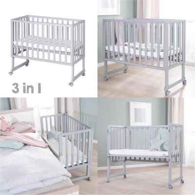 roba Babybett - Safe Asleep 3-in-1 Taupe / Grau - Höhenverstellbar roba Babybett - Safe Asleep 3-in-1 Taupe / Grau - Höhenverstellbar
