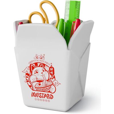 Mustard, Schreibtisch Accessoire, - Takeaway Pen Pot - Compact Mustard, Schreibtisch Accessoire, - Takeaway Pen Pot - Compact