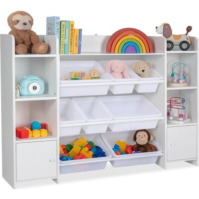 Relaxdays, Kinderregal, Spielregal (139 x 30 x 94 cm) Relaxdays, Kinderregal, Spielregal (139 x 30 x 94 cm)