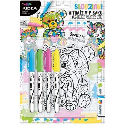 Derform, Babyerinnerungen, Buntglas mit Filzstift KIDEA Teddybären Derform, Babyerinnerungen, Buntglas mit Filzstift KIDEA Teddybären