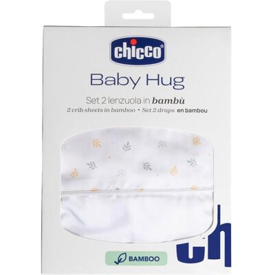 Chicco Fixleintuch Babybett, Baby Hug G/D Spannbettlaken Bambuslaub (77 x 39 cm) Chicco Fixleintuch Babybett, Baby Hug G/D Spannbettlaken Bambuslaub (77 x 39 cm)