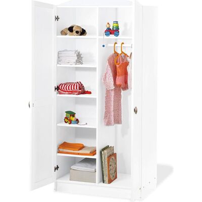 Pinolino, Kinderkleiderschrank, Laura (54 x 54 x 191 cm) Pinolino, Kinderkleiderschrank, Laura (54 x 54 x 191 cm)
