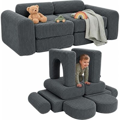 Relaxdays, Kinderstuhl + Kindertisch, 10tlg. Kinder-Spielsofa Set (Kindersofa) Relaxdays, Kinderstuhl + Kindertisch, 10tlg. Kinder-Spielsofa Set (Kindersofa)