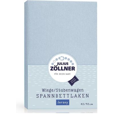 Julius Zöllner, Fixleintuch Babybett, Jersey Spannbettlaken für Wiegen & Stubenwagenmatratzen 90x 40 cm, denim Julius Zöllner, Fixleintuch Babybett, Jersey Spannbettlaken für Wiegen & Stubenwagenmatratzen 90x 40 cm, denim