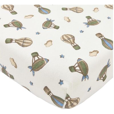 Meyco, Fixleintuch Babybett, Air Balloons (120 x 60 cm) Meyco, Fixleintuch Babybett, Air Balloons (120 x 60 cm)