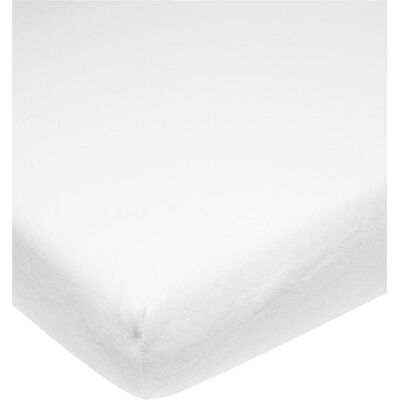 Meyco, Fixleintuch Babybett, Molton stretch Spannbettlaken 40x80/90 weiss (80 x 40 cm) Meyco, Fixleintuch Babybett, Molton stretch Spannbettlaken 40x80/90 weiss (80 x 40 cm)