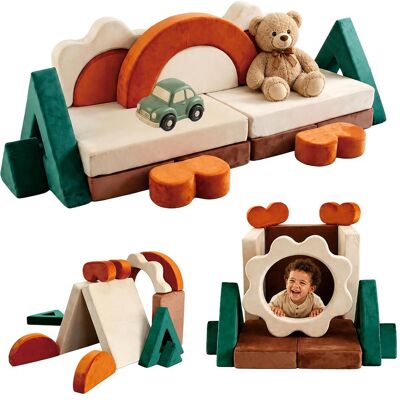 Relaxdays, Kinderstuhl + Kindertisch, 18tlg. Kinder-Spielsofa Set (Kindersofa) Relaxdays, Kinderstuhl + Kindertisch, 18tlg. Kinder-Spielsofa Set (Kindersofa)