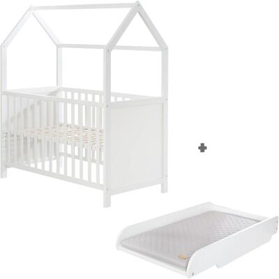 Roba, Babybett, Hausbett 60 x 120 cm inkl. Wickelplatte (60 x 120 cm) Roba, Babybett, Hausbett 60 x 120 cm inkl. Wickelplatte (60 x 120 cm)