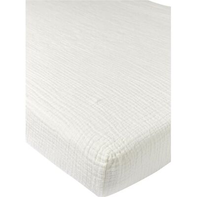 Meyco, Fixleintuch Babybett, spannbettlaken kinderbett pre-washed musselin (140 x 70 cm) Meyco, Fixleintuch Babybett, spannbettlaken kinderbett pre-washed musselin (140 x 70 cm)