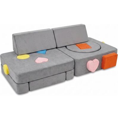 Relaxdays, Kinderstuhl + Kindertisch, 18tlg. Kinder-Spielsofa Set (Kindersessel) Relaxdays, Kinderstuhl + Kindertisch, 18tlg. Kinder-Spielsofa Set (Kindersessel)