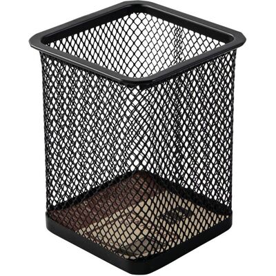 Deli, Schreibtisch Accessoire, Stifteköcher Mesh eckig 8x8x9,7cm schwarz Deli, Schreibtisch Accessoire, Stifteköcher Mesh eckig 8x8x9,7cm schwarz