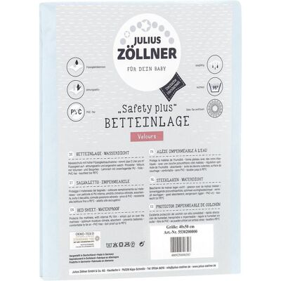 Julius Zöllner, Fixleintuch Babybett, Fix-Leintuch Safety Plus wasserdicht 40 x 50 cm (50 x 40 cm) Julius Zöllner, Fixleintuch Babybett, Fix-Leintuch Safety Plus wasserdicht 40 x 50 cm (50 x 40 cm)