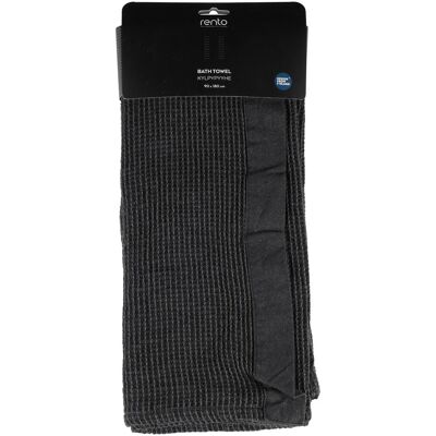 Rento, Sauna Zubehör, Saunatuch Kenno, 180 x 90 cm, schwarz/grau Rento, Sauna Zubehör, Saunatuch Kenno, 180 x 90 cm, schwarz/grau