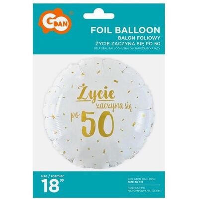 GoDan Folienballon Das Leben beginnt mit 50 (1x) GoDan Folienballon Das Leben beginnt mit 50 (1x)