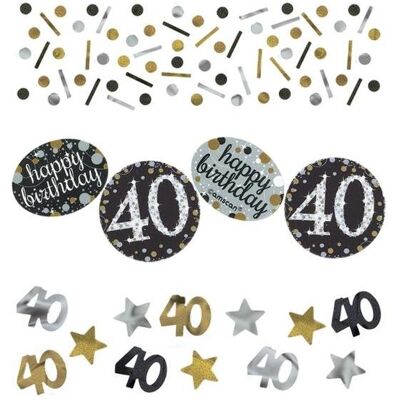 Amscan Konfetti 40 Jahre "Froher Geburtstag" Amscan Konfetti 40 Jahre "Froher Geburtstag"