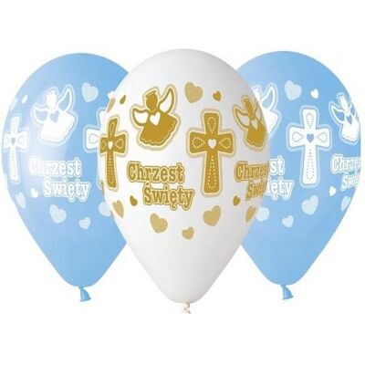 Gemar Premium Heliumballons Jungentaufe 33 cm 5 Stk (5x) Gemar Premium Heliumballons Jungentaufe 33 cm 5 Stk (5x)