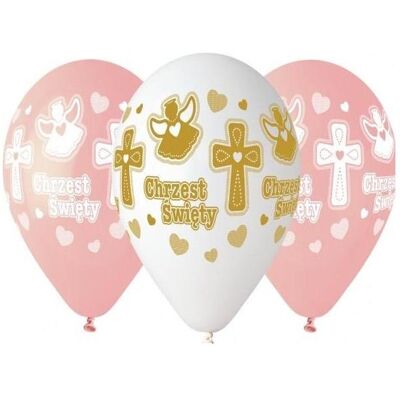 Gemar Premium Heliumballons Mädchentaufe 33 cm 5 Stk (5x) Gemar Premium Heliumballons Mädchentaufe 33 cm 5 Stk (5x)
