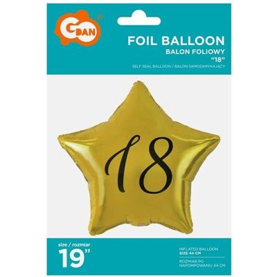 GoDan 18. Goldstern-Folienballon GoDan 18. Goldstern-Folienballon
