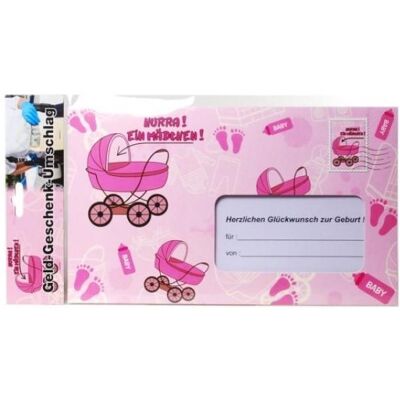 Magni Udo Schmidt GmbH & Co Briefumschlag Hurra EIN Mädchen Geldgeschenk pink 18x30cm Magni Udo Schmidt GmbH & Co Briefumschlag Hurra EIN Mädchen Geldgeschenk pink 18x30cm