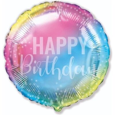 GoDan Happy Birthday Folienballon mit Farbverlauf, 48 cm (1x) GoDan Happy Birthday Folienballon mit Farbverlauf, 48 cm (1x)