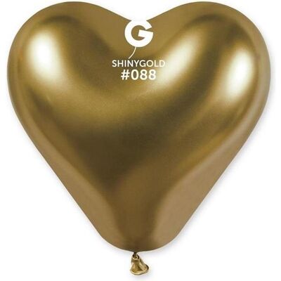 GoDan Chrom-Herzballons, gold, 25 Stück (25x) GoDan Chrom-Herzballons, gold, 25 Stück (25x)