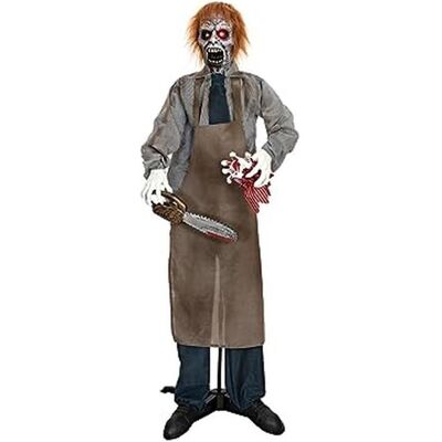 Europalms Halloween Figur Zombie mit Kettensäge, animiert, 170cm (1 Stk.) Europalms Halloween Figur Zombie mit Kettensäge, animiert, 170cm (1 Stk.)