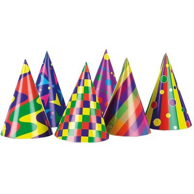 Tib Partyhut 6ST sort. (6 Stk.) Tib Partyhut 6ST sort. (6 Stk.)