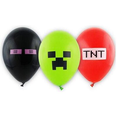 Gemar TNT MINECRAFT Ballon (6x) Gemar TNT MINECRAFT Ballon (6x)
