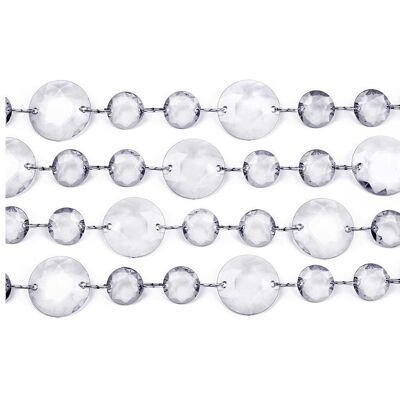Partydeco Crystal garland, colourless, 1m (1 pkt / 1 pc.) (1 Stk.) Partydeco Crystal garland, colourless, 1m (1 pkt / 1 pc.) (1 Stk.)