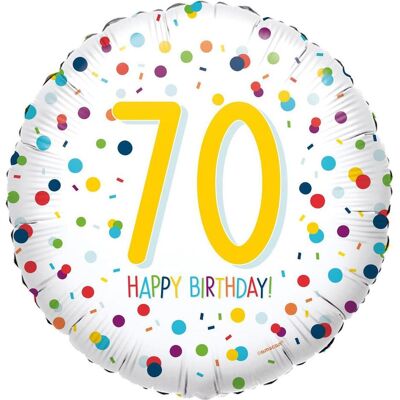 Magni Folienballon Happy Birthday 70 Konfetti rund (5x) Magni Folienballon Happy Birthday 70 Konfetti rund (5x)