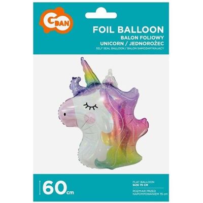 GoDan Folienballon Einhornkopf, glänzend, 60 cm (1x) GoDan Folienballon Einhornkopf, glänzend, 60 cm (1x)