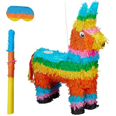 Relaxdays Pinata Set Esel mit Stab und Maske (1 Stk.) Relaxdays Pinata Set Esel mit Stab und Maske (1 Stk.)