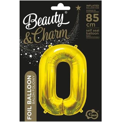 GoDan B&C Folienballon 0 Gold 85cm (1x) GoDan B&C Folienballon 0 Gold 85cm (1x)