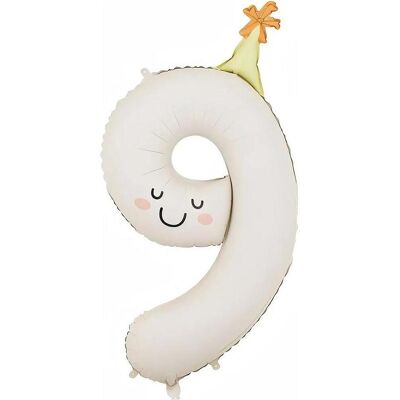Partydeco Folienballon Zahl Smiley's Partydeco Folienballon Zahl Smiley's