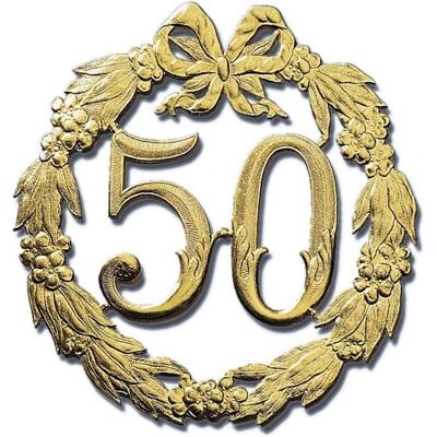 Magni Jubiläumszahl "50" 24cm Gold Ohne Draht Magni Jubiläumszahl "50" 24cm Gold Ohne Draht