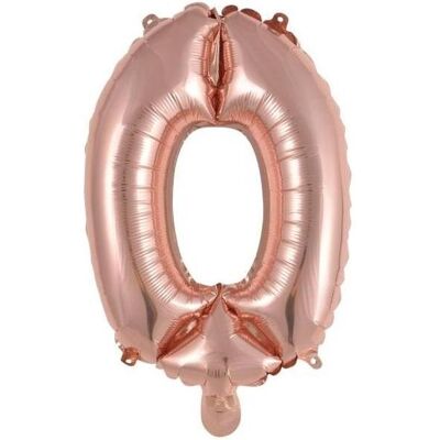 Amscan Folienballon Mini Zahl 0 rose (1x) Amscan Folienballon Mini Zahl 0 rose (1x)
