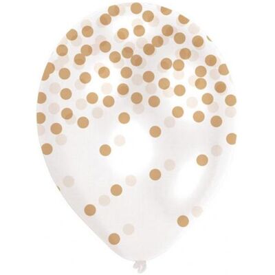 Magni Luftballons Konfetti 27,5cm gold/weiss 6er (6x) Magni Luftballons Konfetti 27,5cm gold/weiss 6er (6x)