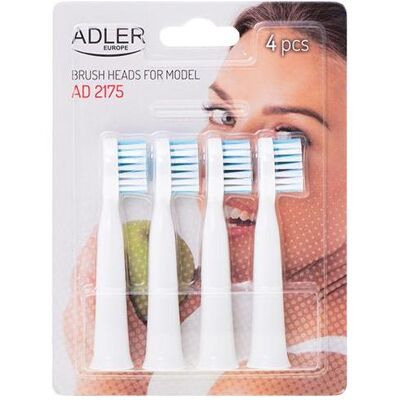 Adler, Zahnbürstenkopf, AD 2175.1 Head Attachments for AD2175 Sonic Toothbrush Replacement Brush (4x) Adler, Zahnbürstenkopf, AD 2175.1 Head Attachments for AD2175 Sonic Toothbrush Replacement Brush (4x)