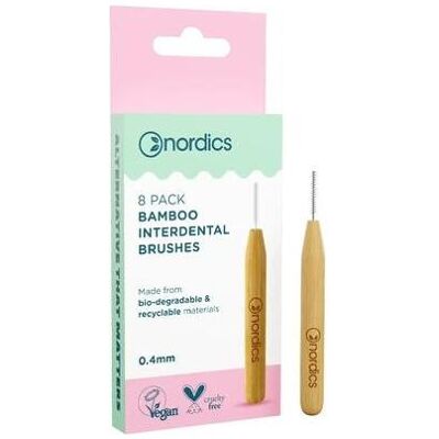 Nordics, Interdentalbürste, Öko Bambus (8x, 0.40 mm) Nordics, Interdentalbürste, Öko Bambus (8x, 0.40 mm)