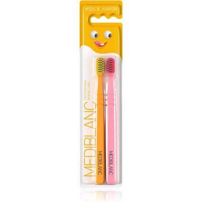 Mediblanc, Handzahnbürste, - Children Ìs toothbrush Ultra Soft Orange/Pink 2 pcs (2x) Mediblanc, Handzahnbürste, - Children Ìs toothbrush Ultra Soft Orange/Pink 2 pcs (2x)
