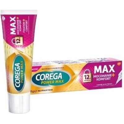 Corega Power Max Fixierung + Cover Prothesencreme - Minze - Prothesenhaftcreme Corega Power Max Fixierung + Cover Prothesencreme - Minze - Prothesenhaftcreme