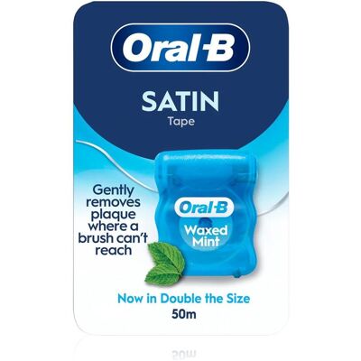 Oral-B, Zahnseide, Dental waxed floss Satin Waxed Mint 50 m (50 m) Oral-B, Zahnseide, Dental waxed floss Satin Waxed Mint 50 m (50 m)