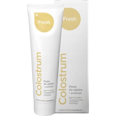ImmunoFirstAid, Zahnpasta, Colostrum Fresh Zahnpasta mit Colostrum + Präbiotikum ohne Fluorid ImmunoFirstAid, Zahnpasta, Colostrum Fresh Zahnpasta mit Colostrum + Präbiotikum ohne Fluorid